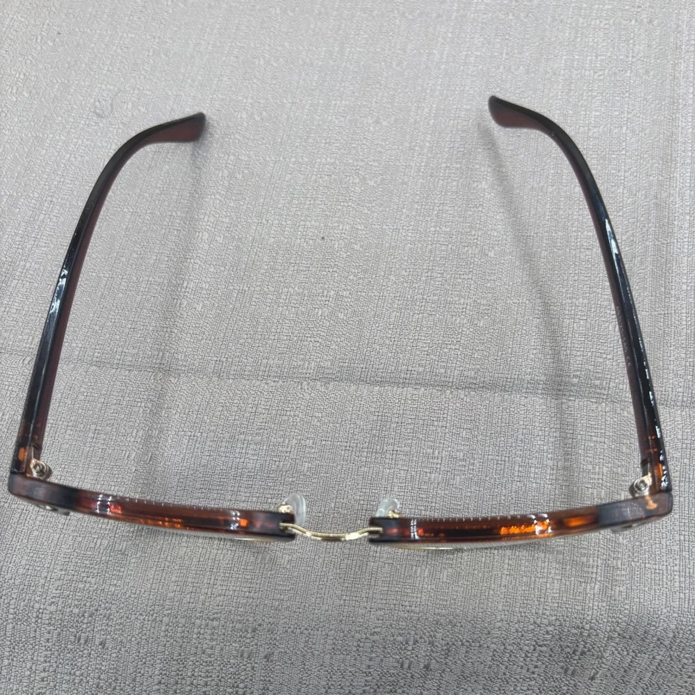 Unbranded Clubmaster Glasses Frames 49-21-140 Brown Gold Excellent Dark Academia